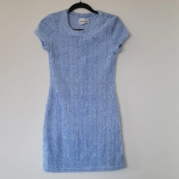 Maria Bonita Dresses | Maria Bonita, Fuzzy Baby Blue Mini Dress S | Color: Blue/Silver | Size: Xs | Cad111's Closet Maria Bonita Dresses | Maria Bonita, Fuzzy Baby Blue Mini Dress S | Color: Blue/Silver | Size: Xs | Cad111's Closet